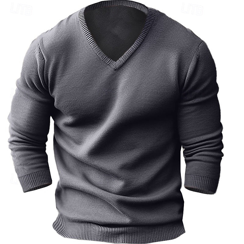 Reginald | Elegancki sweter z dekoltem w serek 4