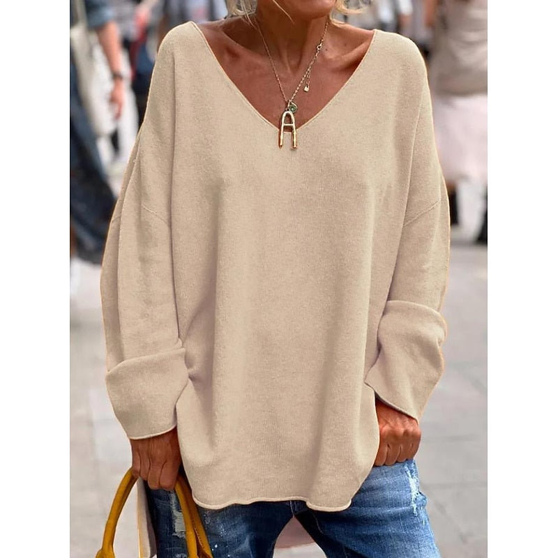 Willow | Luźny sweter z dekoltem w serek 8