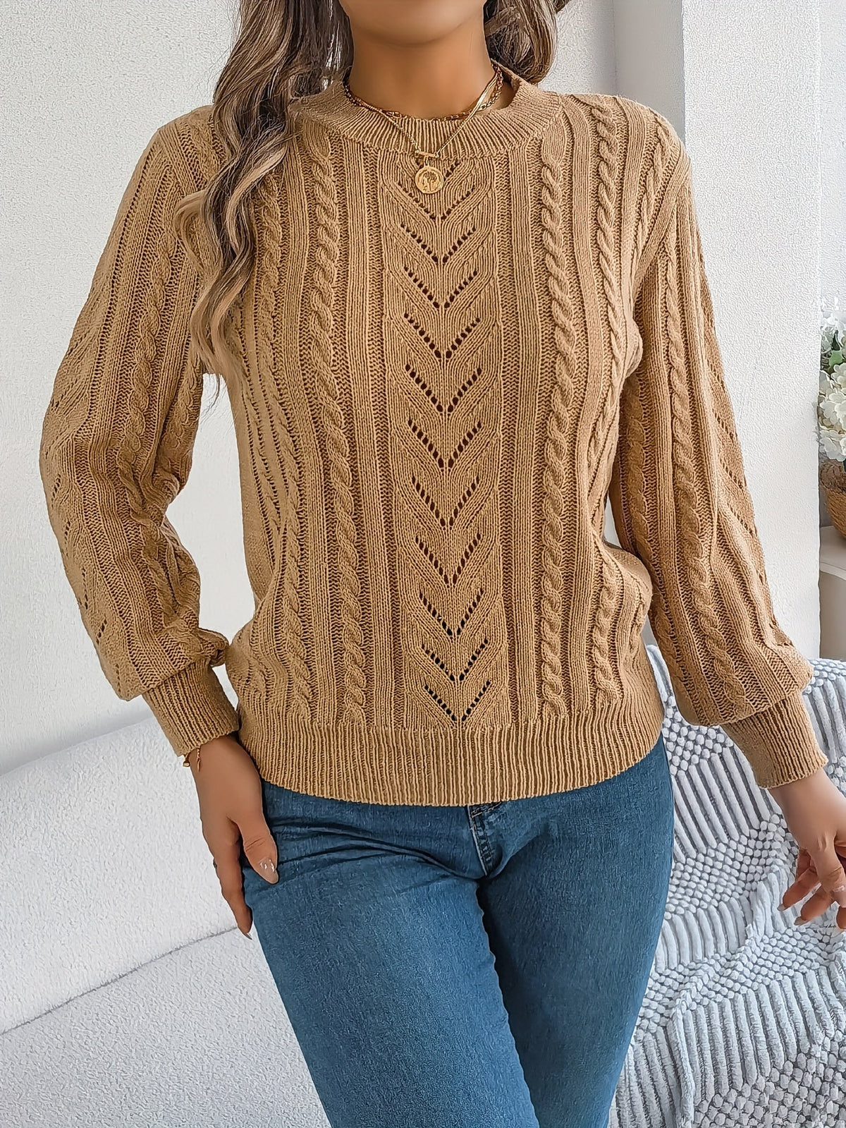 Blythe | Sweter z teksturą w splocie kablowym 5