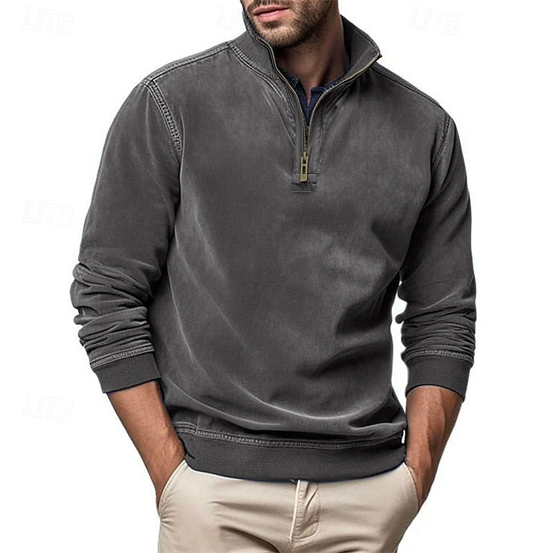 Caleb | Bluza z zamkiem błyskawicznym i stójką 3
