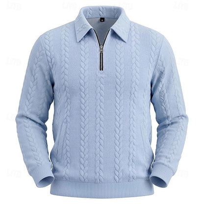 Chase | Teksturowany sweter z zamkiem błyskawicznym 1/4 4