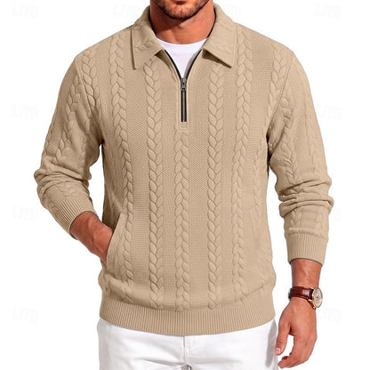 Chase | Teksturowany sweter z zamkiem błyskawicznym 1/4 9