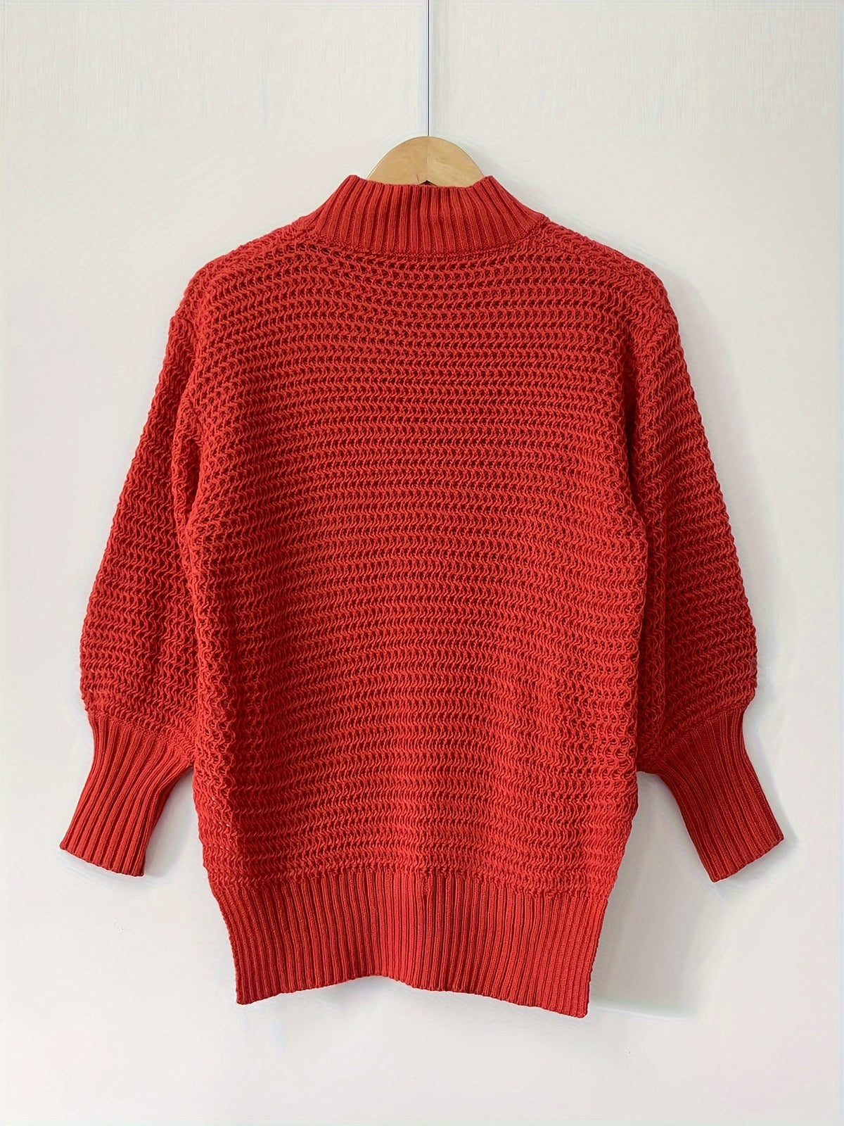 Evangeline | Teksturowany sweter z wysokim i niskim dekoltem 3