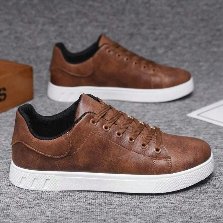 Męskie sneakersy sznurowane z grubą podeszwą