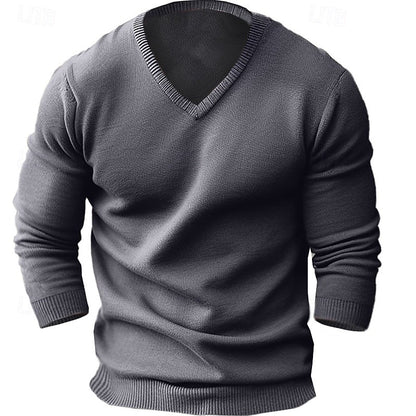 Reginald | Elegancki sweter z dekoltem w serek 4