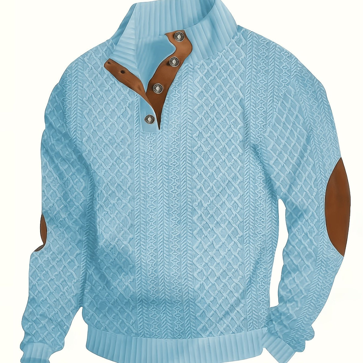 Ronan | Sweter henley ze stójką i guzikami 10