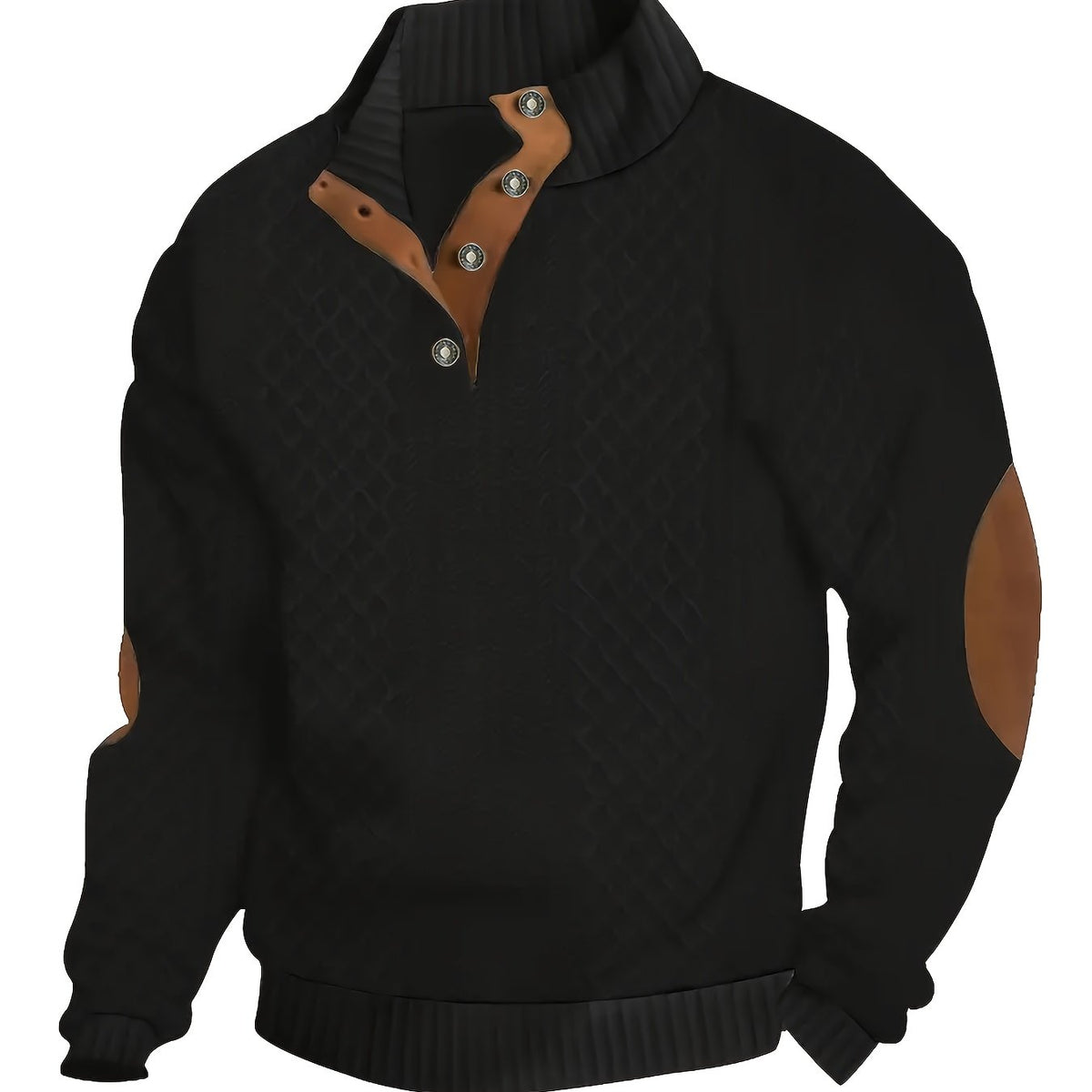 Ronan | Sweter henley ze stójką i guzikami 12