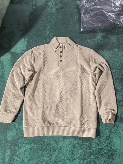 Ronan | Sweter henley ze stójką i guzikami 5