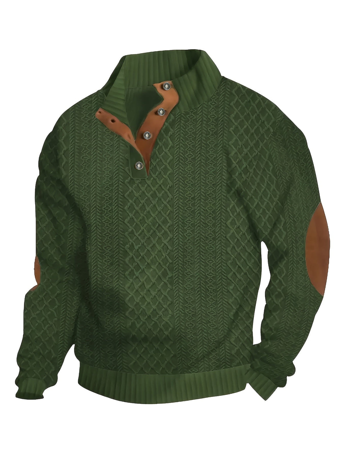Ronan | Sweter henley ze stójką i guzikami 8