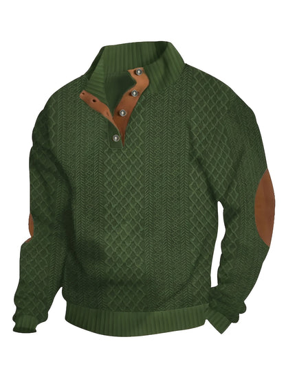 Ronan | Sweter henley ze stójką i guzikami 8