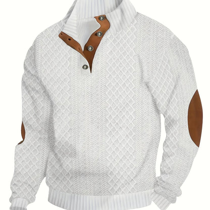 Ronan | Sweter henley ze stójką i guzikami 9