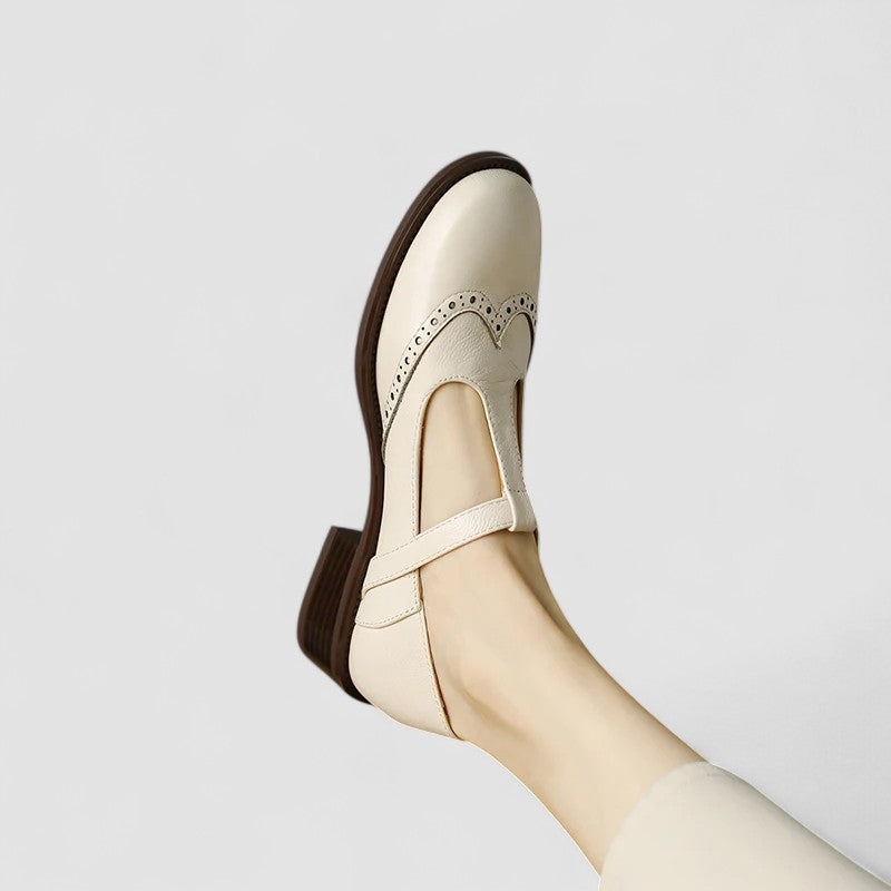 Damskie buty Mary Jane z paskiem i klamrą