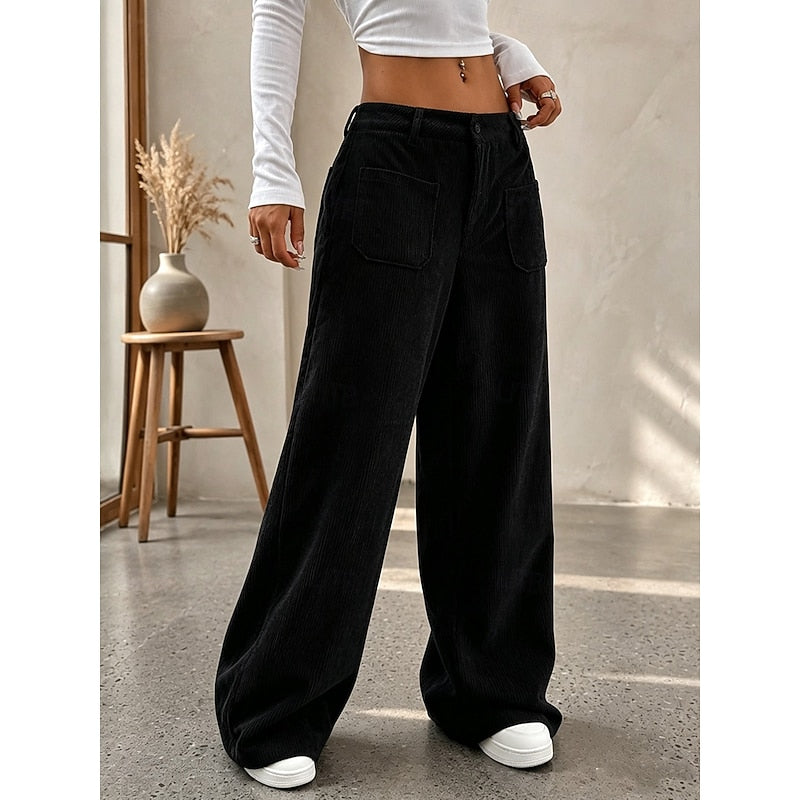 Selene | Spodnie z wysokim stanem i szerokimi nogawkami 3